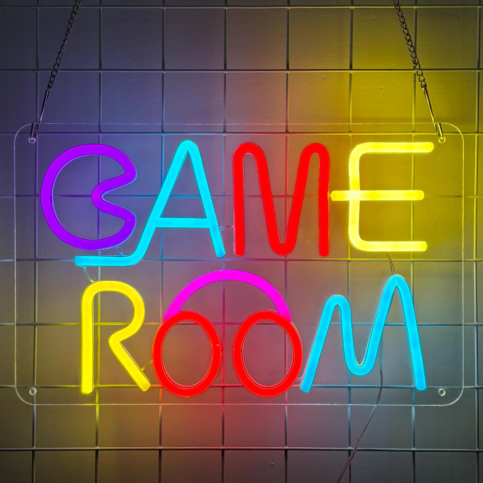 ENUOLI Game Room Signs, Game Room Neon Light for Gaming Room Decor, Neon Light Powered by USB Dimmable LED Game Room Neon Light for Bedroom Decor Gamer Gifts for Boys