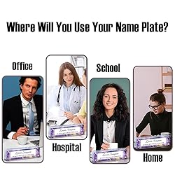 HETOOSHI Name Plate for Desk, Desk Double Sided