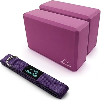 Amazon.com : CampTeck Yoga KIT - D-Ring Polyester Yoga Strap ...