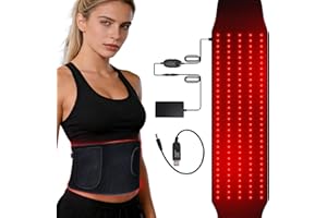 Red Light Belt 660nm & 850nm, Near Infrared Red Lamp Wrap, 150LEDs Belt with 3 Frequency Modes, 5 Brightness and 6 Timing Set
