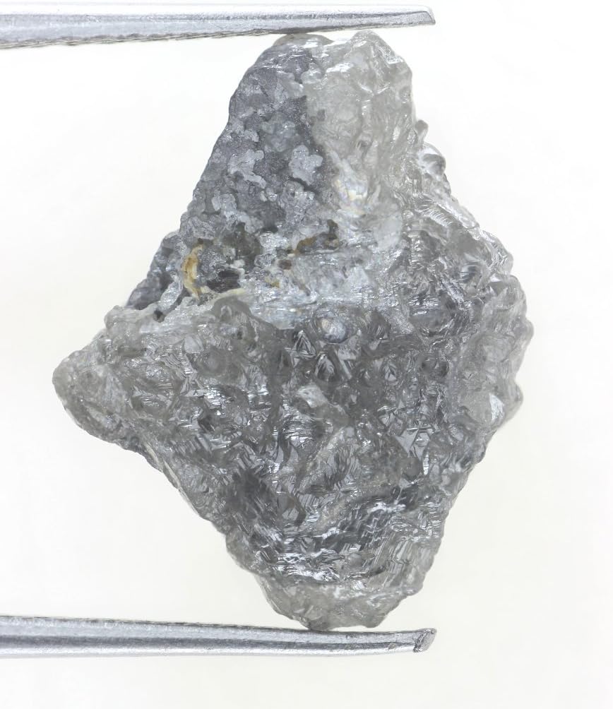 Kakadiya Group Natural Unique Sparkling Light Grey 7.72 Ct. Light Silver Color Earth Mined Raw Uncut Loose Diamond