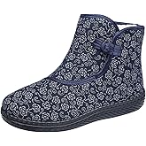 Slipper Boots for Women Wide Warm House Shoes Bootie Slippers for Indoor Outdoor Non Slip Diabetic Winter Shoes