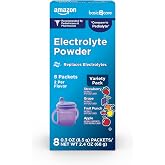 Amazon Basic Care Electrolyte Powder Variety Pack, Apple, Fruit Punch, Grape, Strawberry, 8 Count
