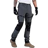 Ellobird Construction Work Pants for Men Cargo 4 Way Stretch Relaxed Fit Water Repellent Double Knee Work Utility