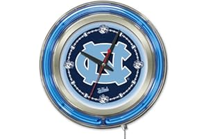 HBS Holland Bar Stool Co. University of North Carolina 15" Double Neon Wall Clock