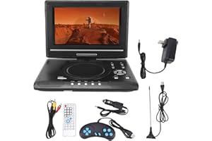 Sanpyl 9.8 Inch Portable DVD Player, Full HD 1080P Playback, Swivel Screen, Dual Speakers, Remote Car DVD Player Support USB 
