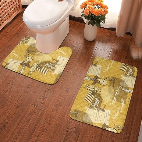 Amazon アレクサンダーハミルトン 浴室足ふきマット 足元マット トイレマット 玄関マット キッチンマット 厚くする 滑り止め バスルーム フロア マット 2枚 玄関マット オンライン通販