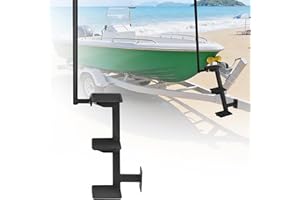 ATVMaster Triple Step Bass Boat Trailer Steps with Safety Handle, Non-Slip Surface, Fit for Universal Bass Boat, 400 lbs. Load Capacity (3 Steps)