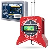 AltitudeCraft Magnetic Pipe Center Finder Punch Tool for 1-10 Inch Pipe | Bubble levels and 360-degree dial support &plusmn;0.2&deg; layouts on ferrous pipe.