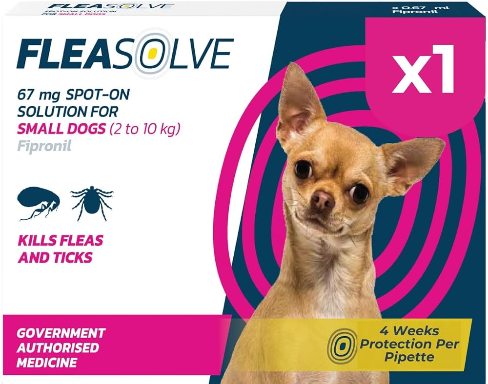 Naqua Flea Solve Small Dog Spot On 1 x Pipette 2-10kg