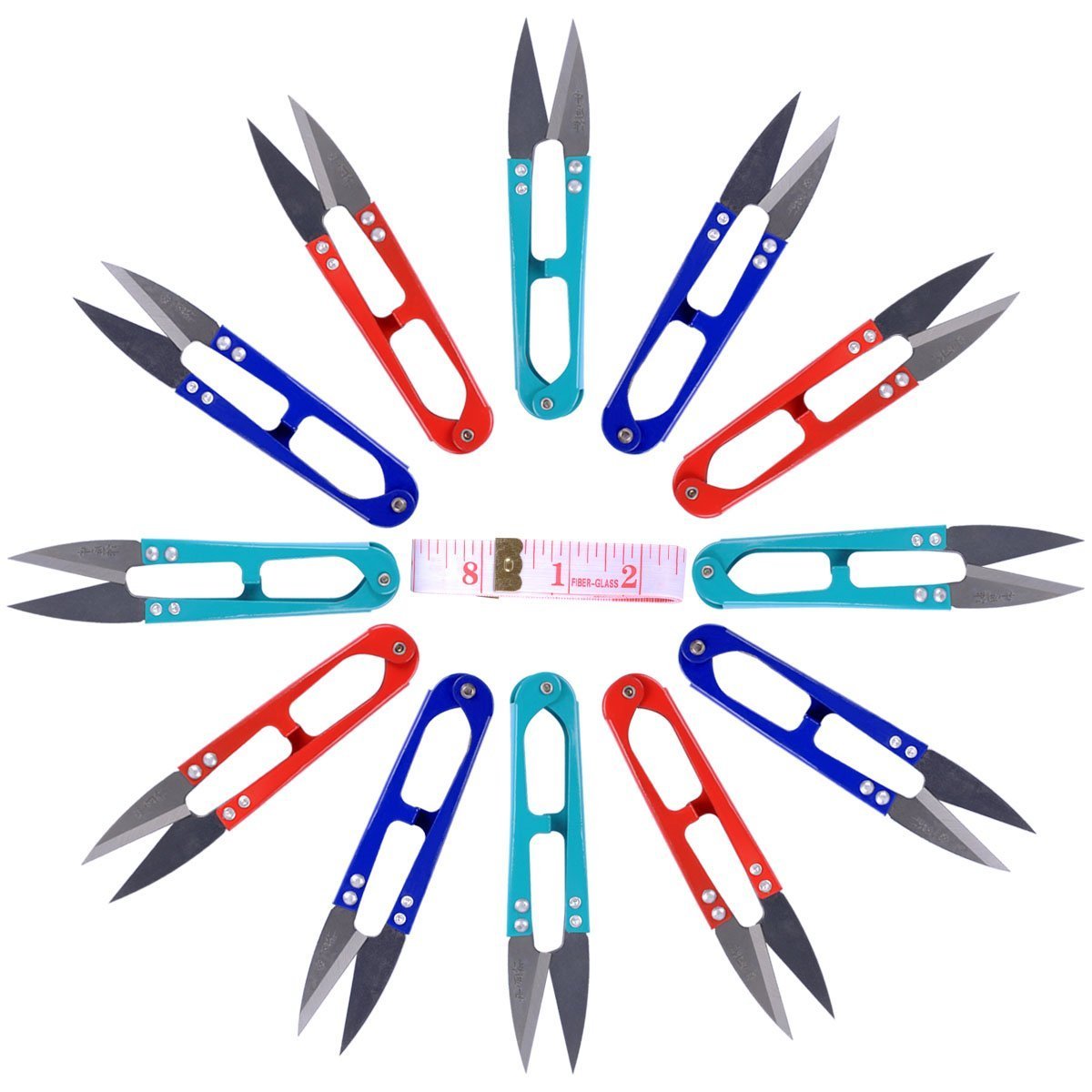 UCEC 12Pcs Sewing Snips, Thread Snips, Embroidery Scissors, U Sewing Scissors, Thread Cutter, Dressmaking Cutter, Cross Stitch Accessories, Great for Stitch, DIY Supplies