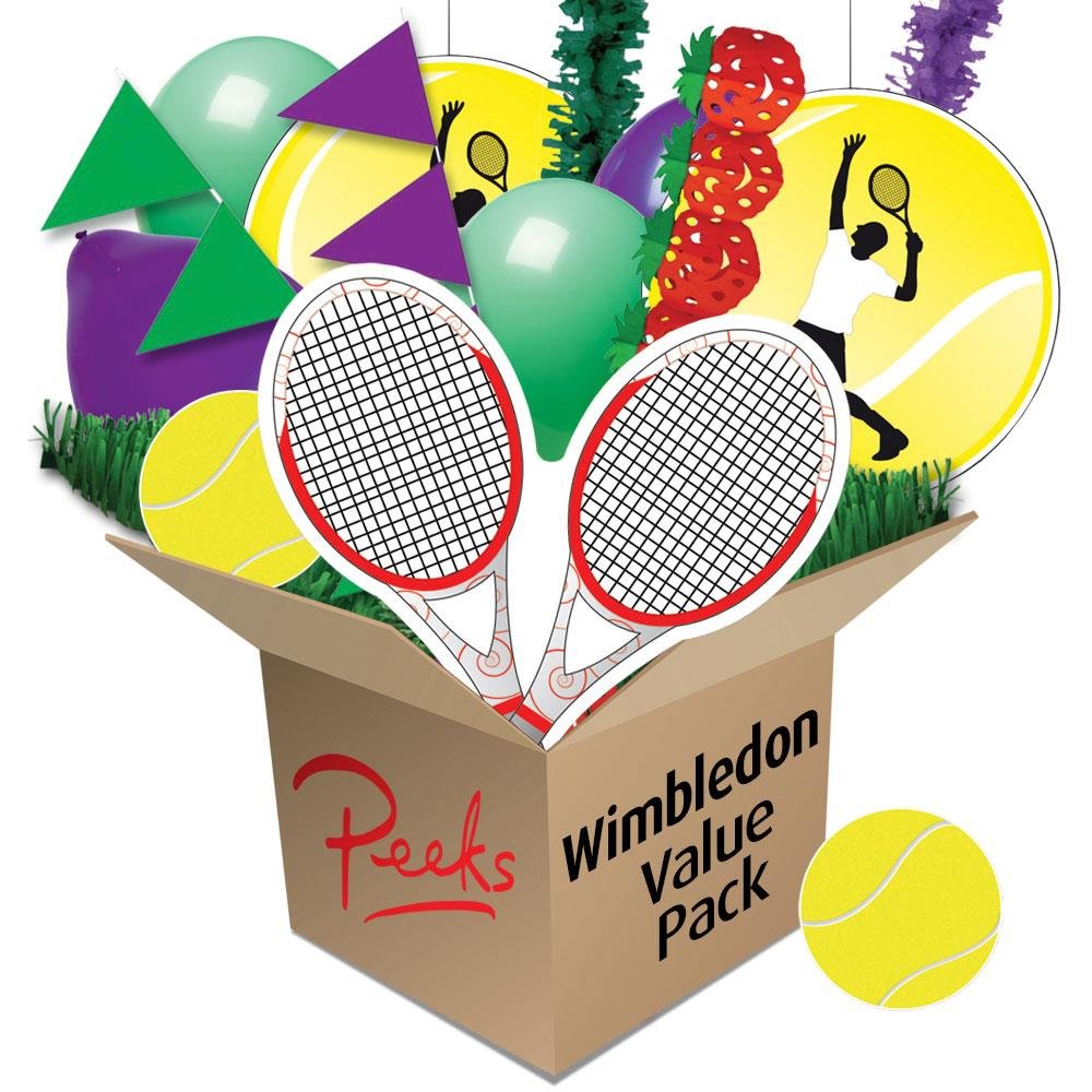 Peeks Wimbledon Tennis Value Pub Party Room Decoration Bundle