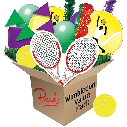 Peeks Wimbledon Tennis Value Pub Party Room Decoration Bundle