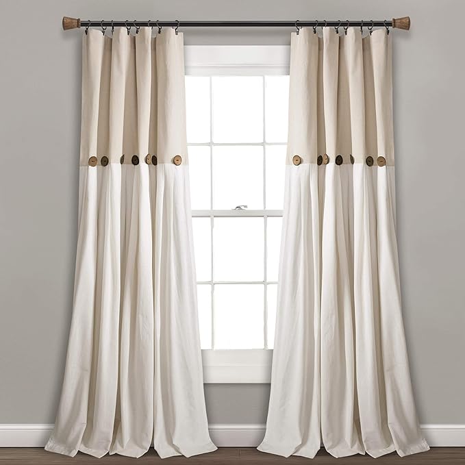 28 length Sheer Tie Up Valance Curtain Linen Window Curtain Black