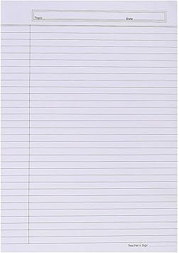 Paper Sheets A4, White One Side Ruled 