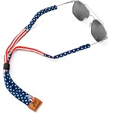 Pilotfish Premium Cotton Eyewear Retainer Sunglass Strap - Multiple Design Options - Soft &amp; Durable Sunglass Holder