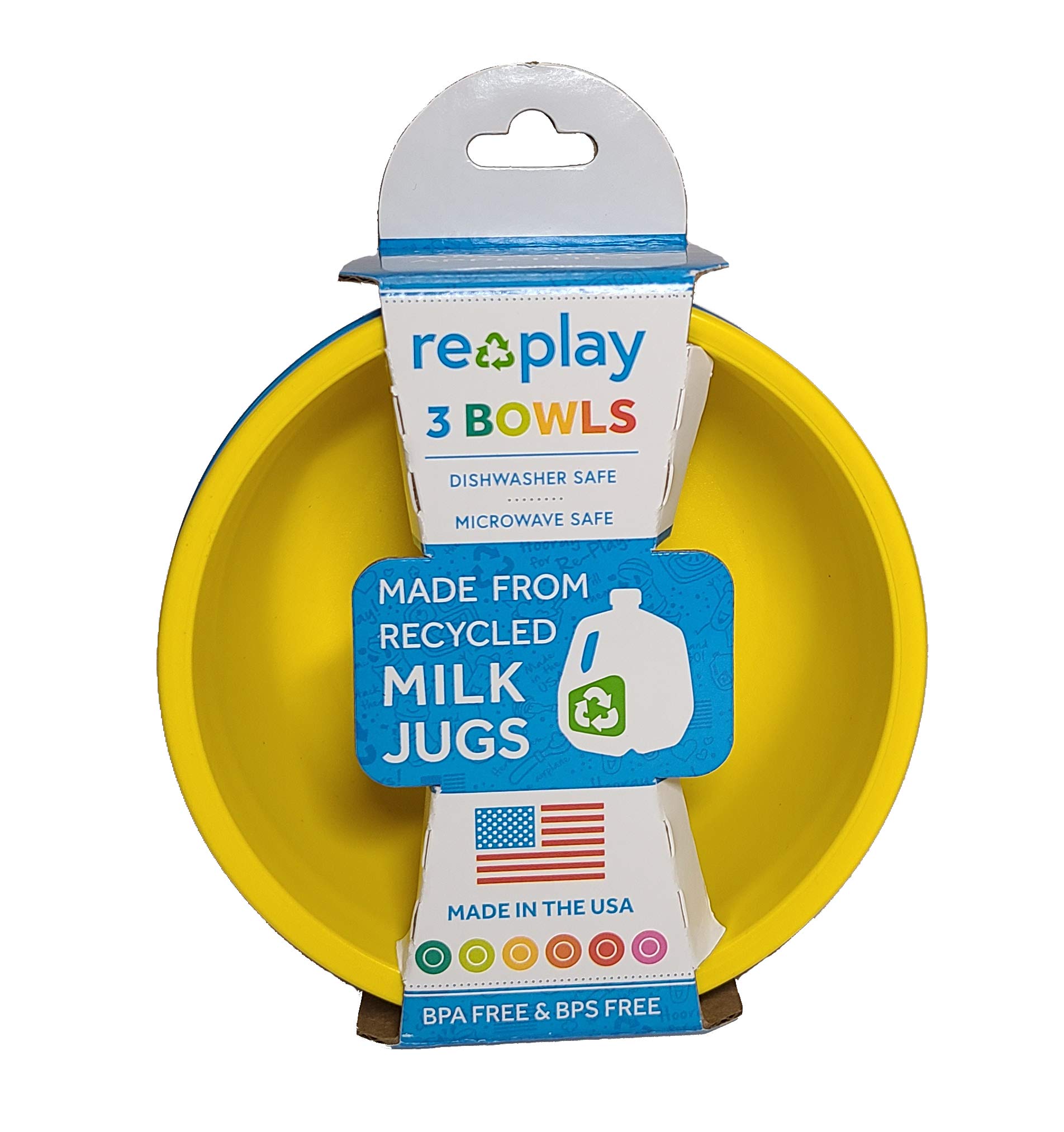 ReplayReplay Packaged Bowls, 6+ Months, Pack Of 3, Assorted Colors