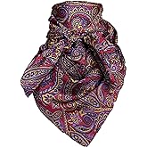 Wyoming Traders Frontier Calico Cowboy Wild Rag 100% Silk Scarf Bandana Multiple Colors 34.5"