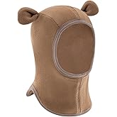 UAMOEI Toddler Winter Hat with Ear Flaps Baby Boy Hats Scarf Girls Balaclava Kids Polar Beanie Bear Neck Warmer
