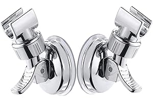 2 Pack Shower Head Holder,Wall Mounted Suction Cup Stand,Adjustable Height,Suction Cup Shower Head Bracket, No Drill Shower H