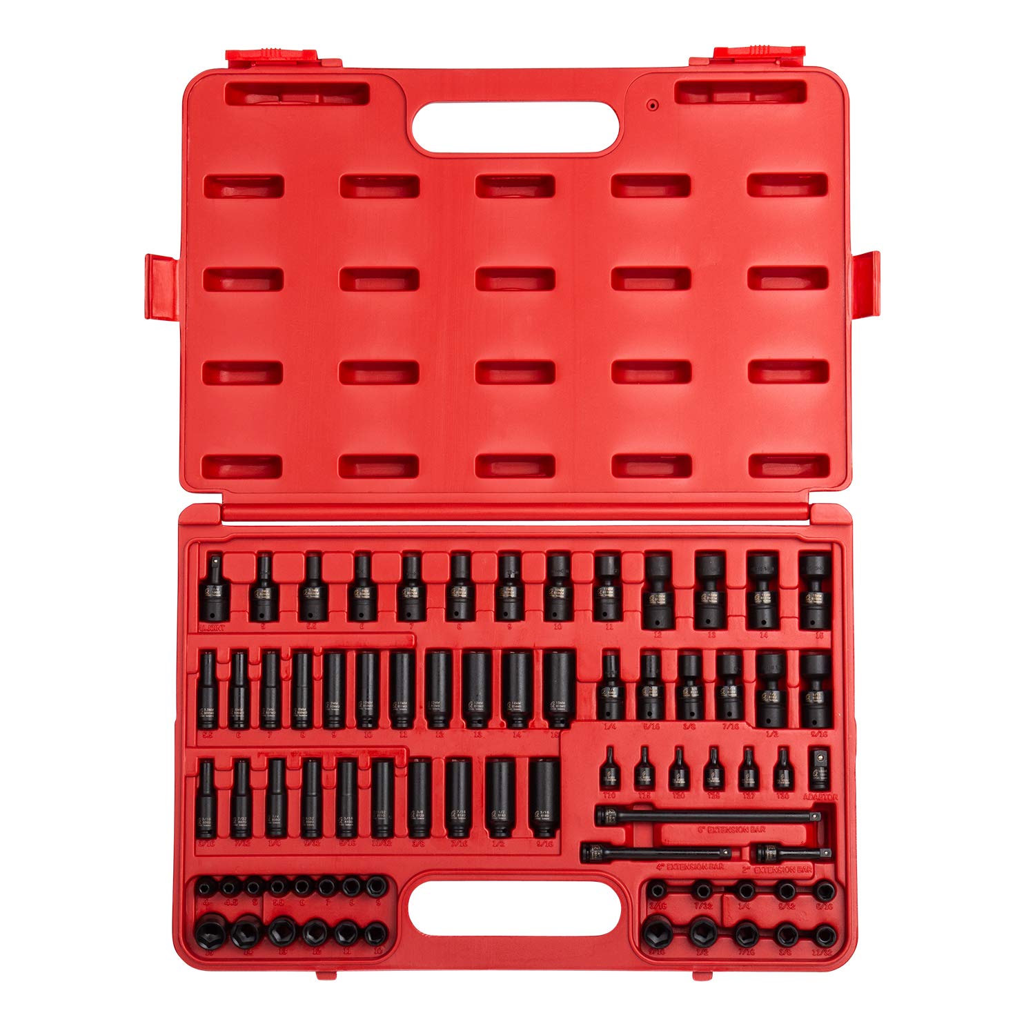 Sunex Tools 1874 1/4" Drive Master Fractional and Metric Impact Sockets Set