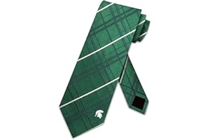 EAGLES WINGS Michigan State Striped Woven Silk Neck Tie