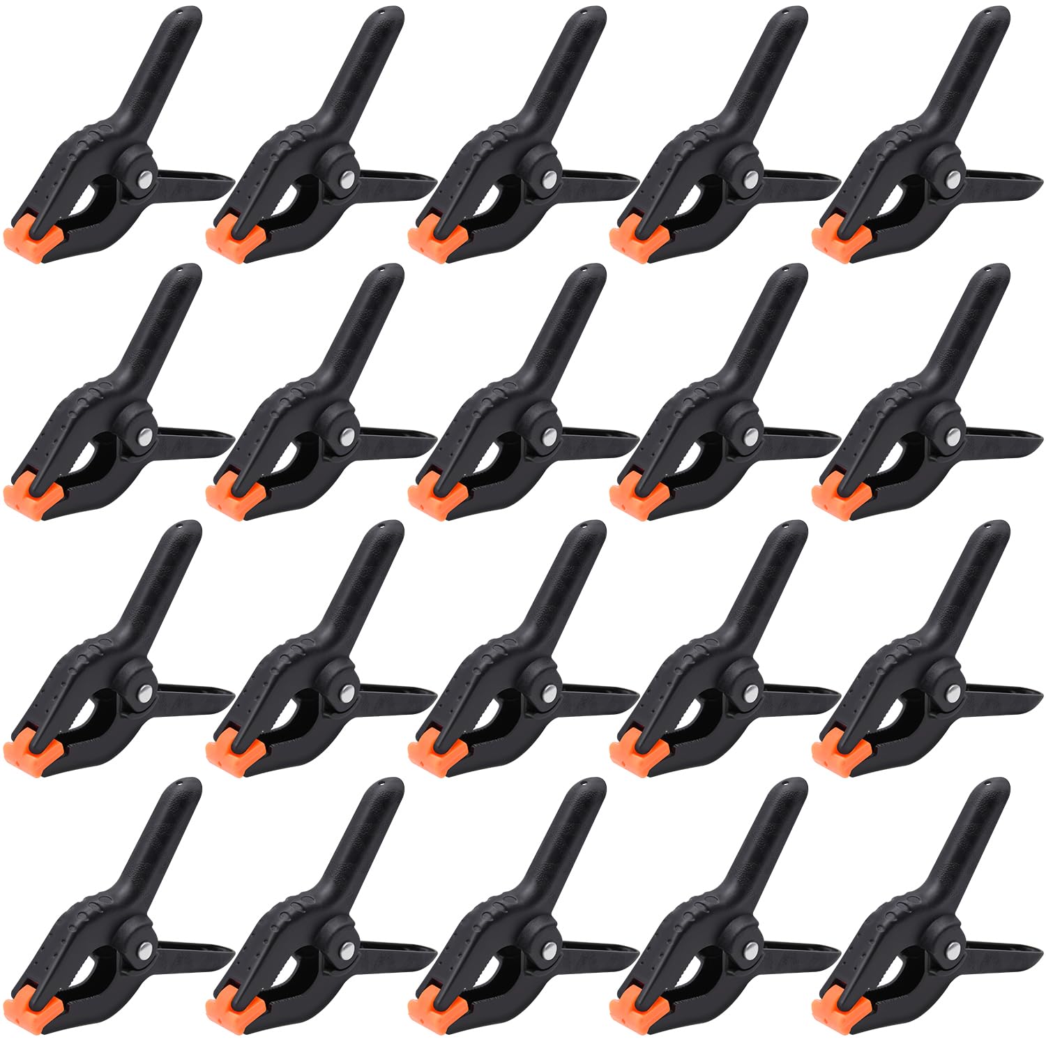 DkOvn 10/20/30/60 Pack Spring Clamps, 3.5in Plastic Spring Clamps, Heavy Duty Clamps for Crafts and Woodworking, Backdrop Clips Clamps for Backdrop Stand(20 Pack)