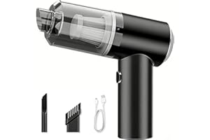 Dustaclean Cordless Handheld Vacuum Lightweight with Washable Filter for Home Car and Pet Cleaning (Black)