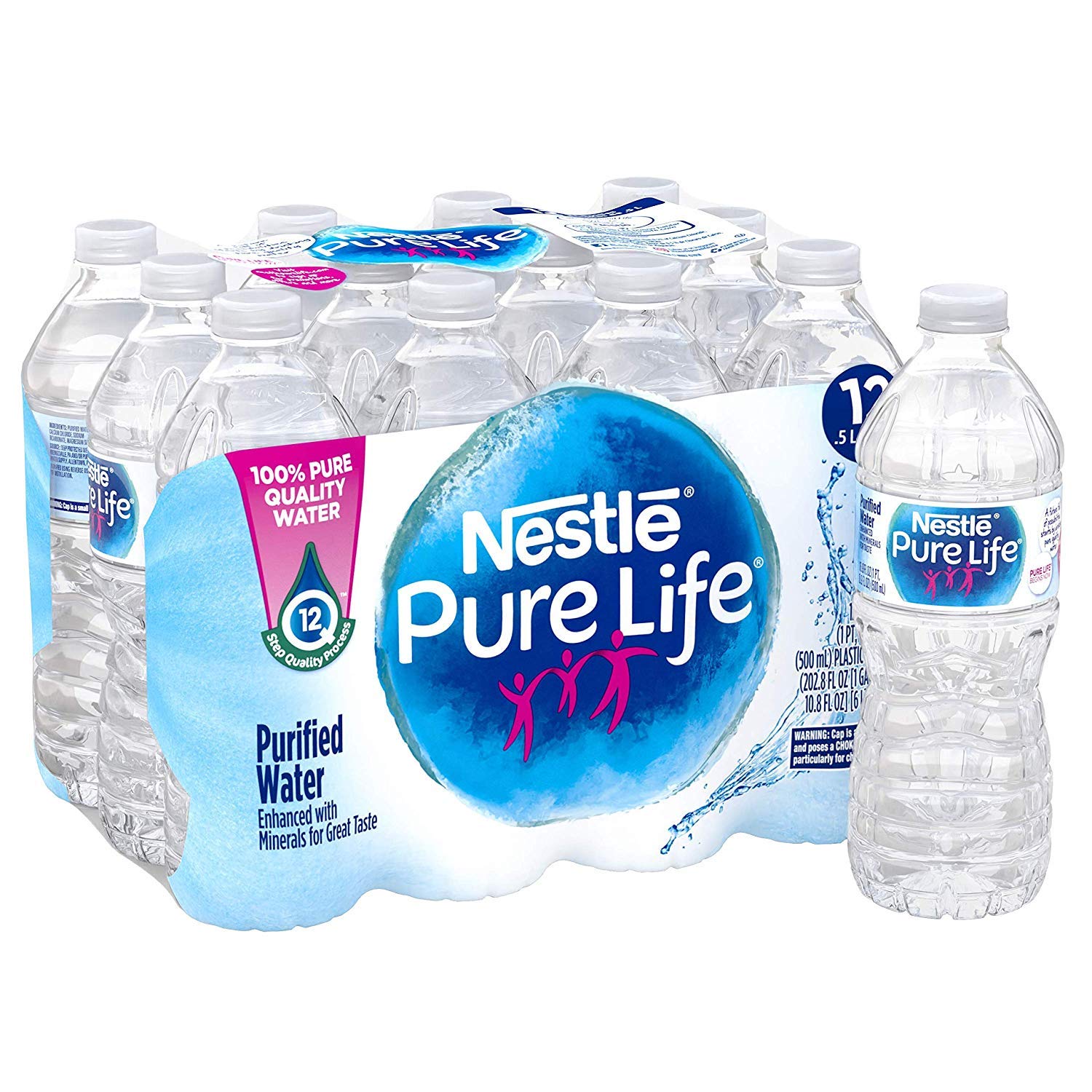 Nestle Pure Life Purified Water, 16.9 fl oz. Plastic Bottles (12 count