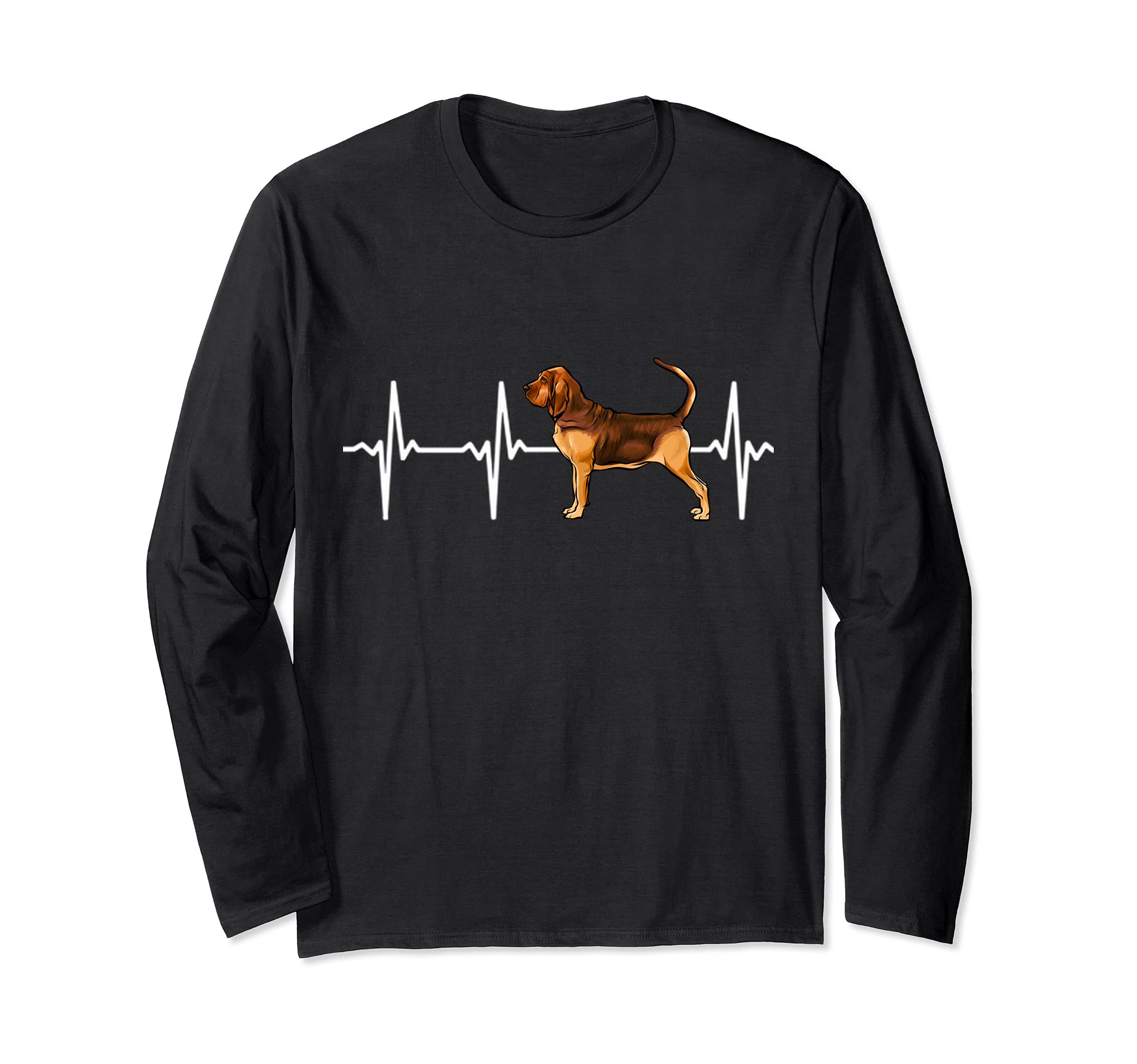 Bloodhound Heartbeat Love My Dog Long Sleeve T-Shirt