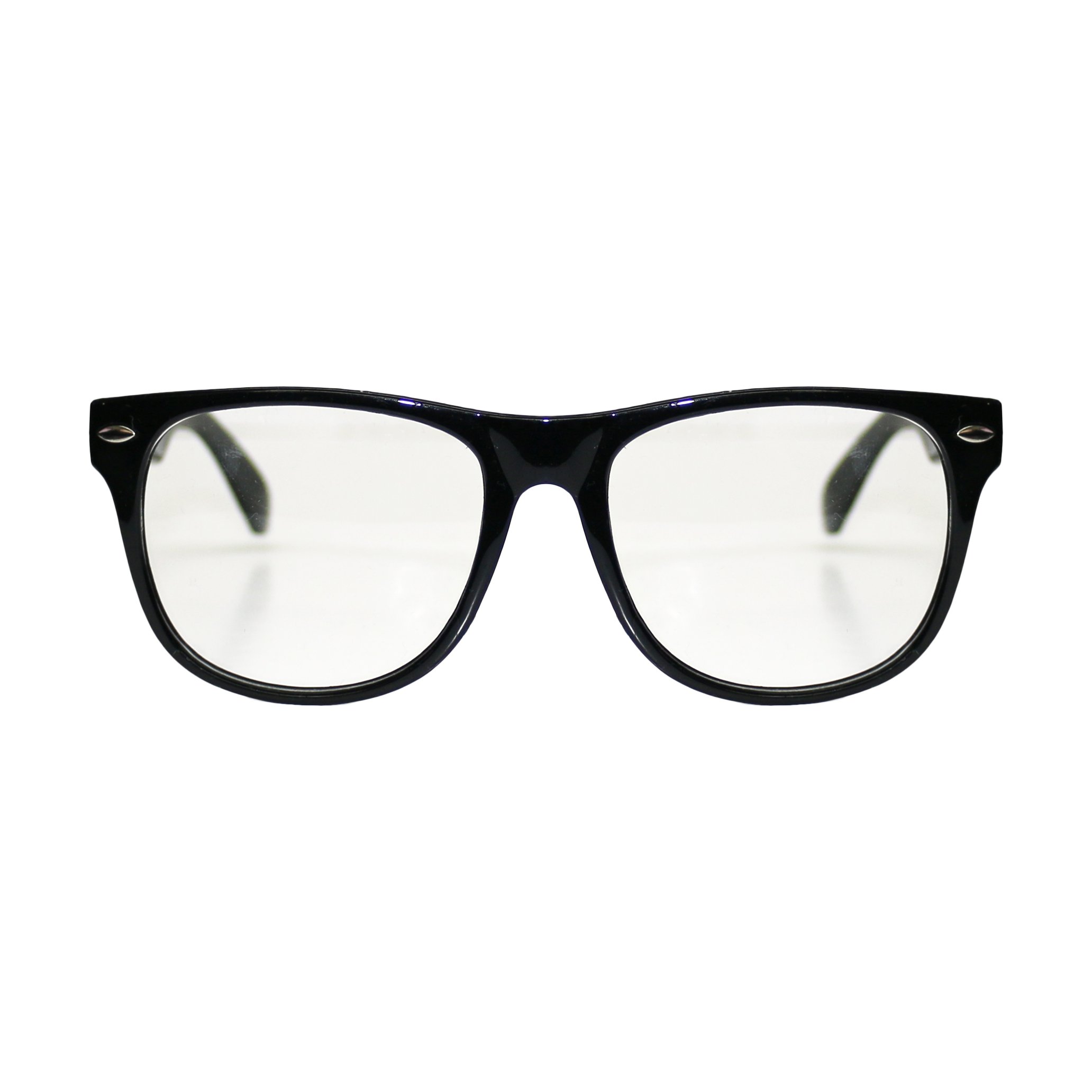 Robelli Adults/Kids Fancy Dress Glasses (WORLD BOOK DAY) (Clear Thick Black Frame)