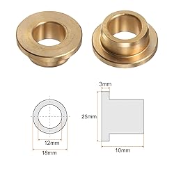 HARFINGTON 2pcs Flange Bearing Sleeve 12mm Bore