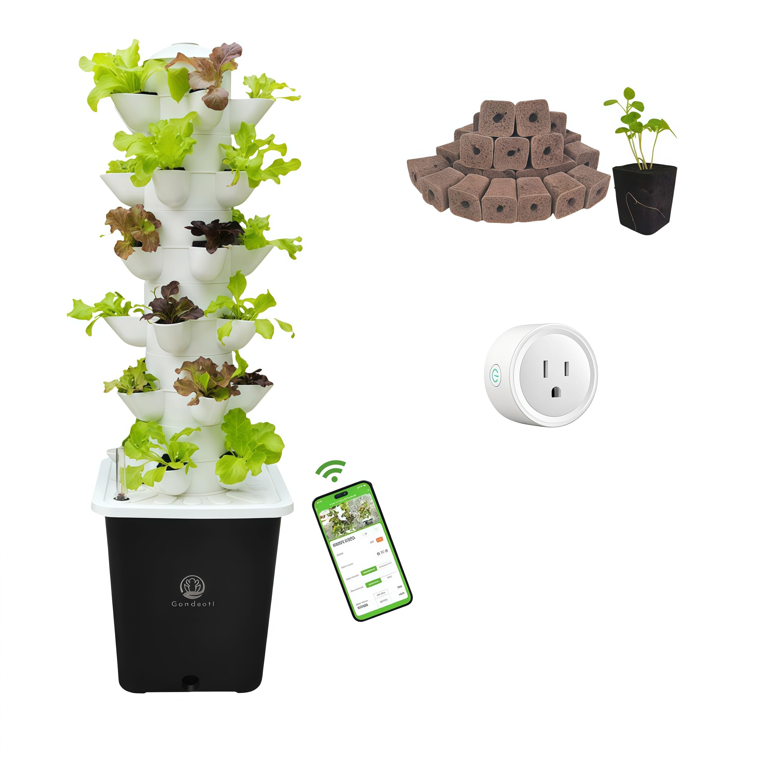 Photo 1 of LnzyGarden Hydroponic Growing System,Hydroponic Vertical Garden,Indoor Smart hydroponic Vegetable System, 30 Pods,Plant Germination kit with Pump System, Auto Timer, Beginner kit