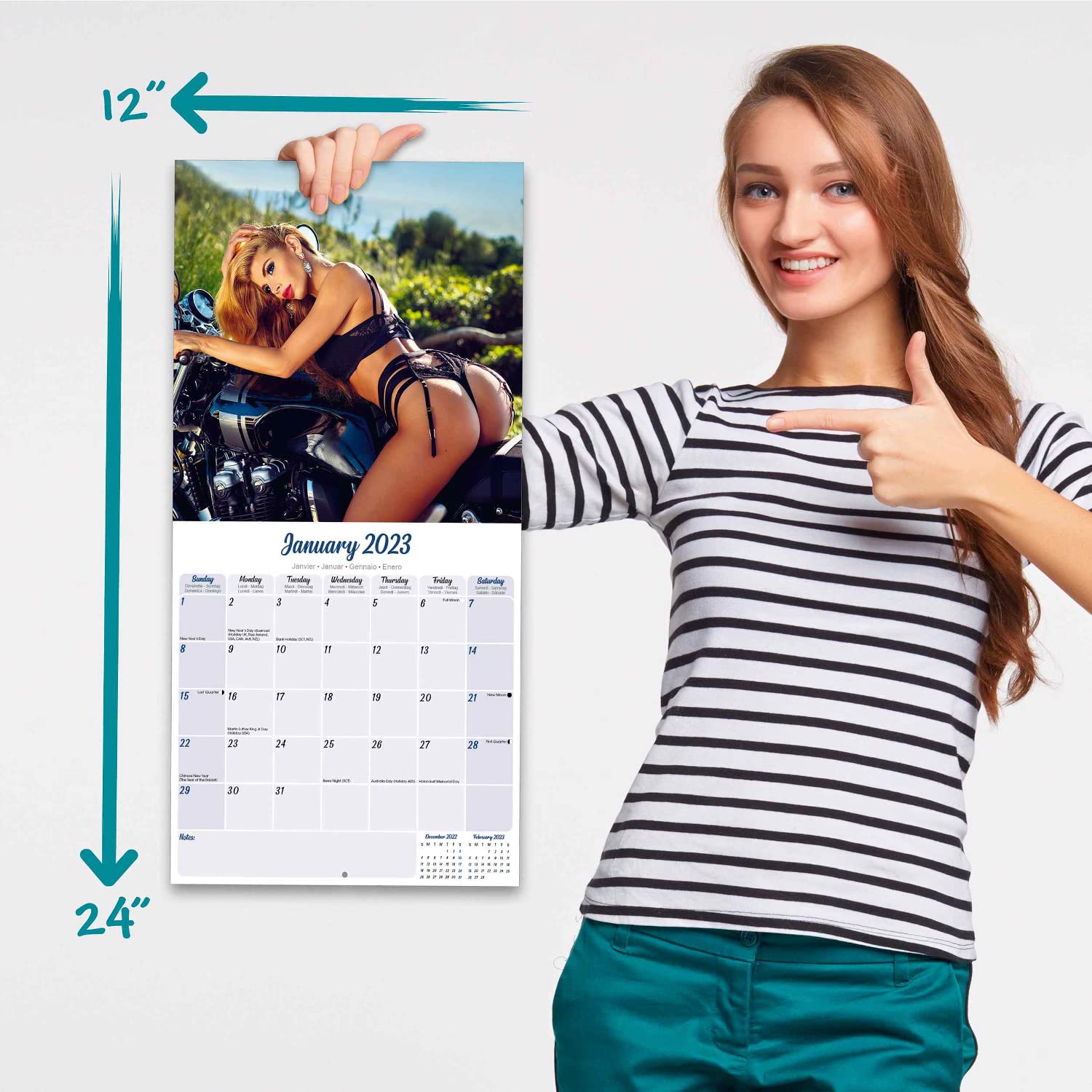 2023 2024 Girls Pin Up Calendar Adult Calendar Bikini Calendar