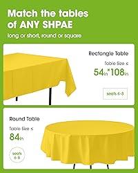 Pureegg Plastic Table Cloth Disposable 10 Pack, 54