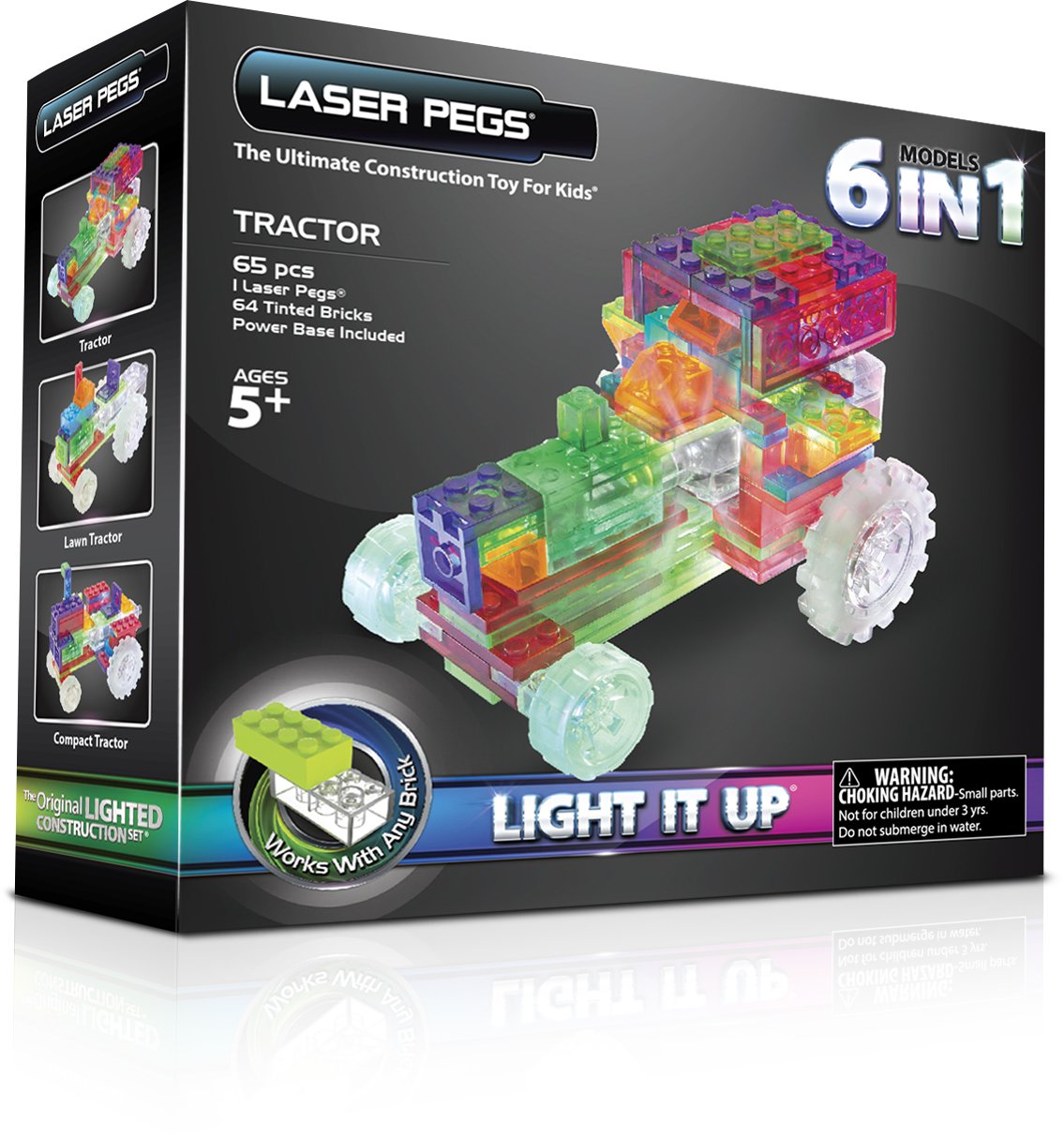 Laser Pegs 6-in-1 Tractor Building Set