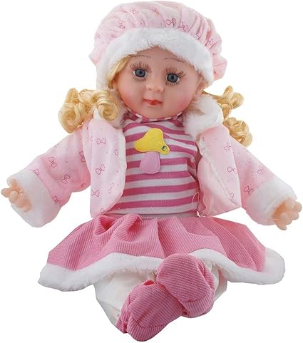 Hoshila172 Girl Baby Doll Singing Songs Toy (Pink)