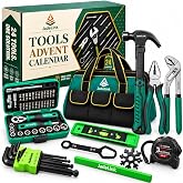 Tool advent calendar 2026 for men, 24-day christmas countdown with tools | Holiday gift for dad, husband, mechanics and handyman, with daily tool surprises for garage, car care and household repairs