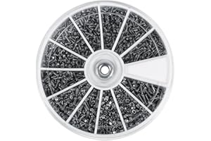 ​Screws Nuts Assortment Kit, Professional 600pcs 12 Kinds of Stainless Steel Small Screws and Nuts Assortment Kit M1 M1.2 M1.