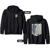 Attack on Titan Season 3 Scout Regiment Emblem Front Back Zip Hoodie