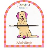 Aspen Lane Magnetic Needle Minder Needlepoint Accessory (Golden) | Cross Stitch &amp; Embroidery, Cute Enamel Needle Holder, Strong Magnet for Secure Needle Storage, Sewing