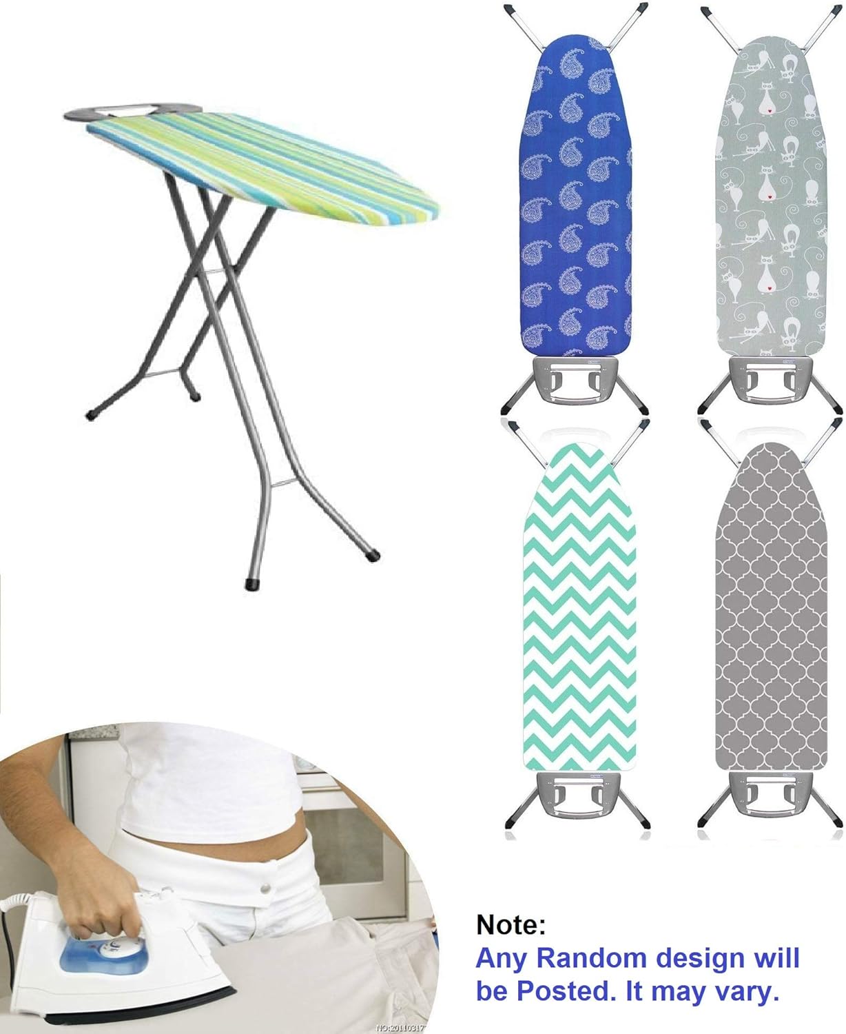 HOMION Lightweight Folding Ironing Board Small/Medium/Large/Extra Large
