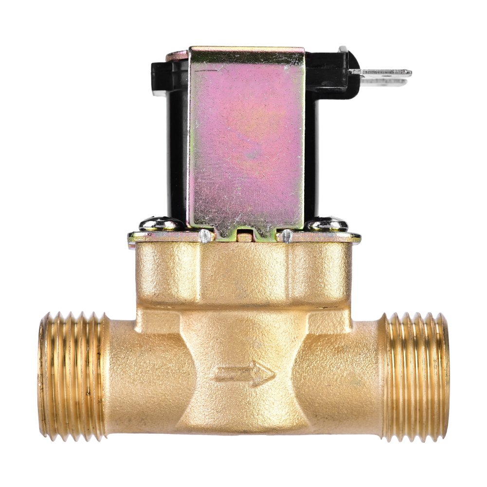 Wincal Solenoid Valve-1/2 DC 24V Normally Closed Brass Solenoid Valve Electric Valve Water Valve for Water Control