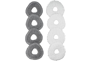 8 Pack Washable Reusable Mopping Pads For Narwal, For Freo X, For Ultra, For Narwal J4 /J4 Lite, 4 White and 4 Gray Replaceme