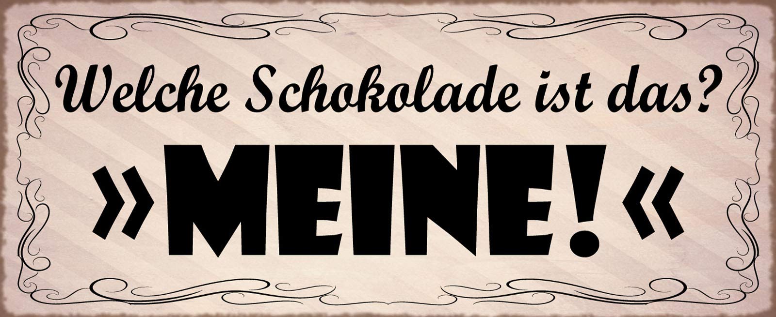 Schatzmix Schokolade ist das Meine Metal Sign Wall Decoration 27 x 10 cm Tin Sign Metal Plaque Multi-Coloured