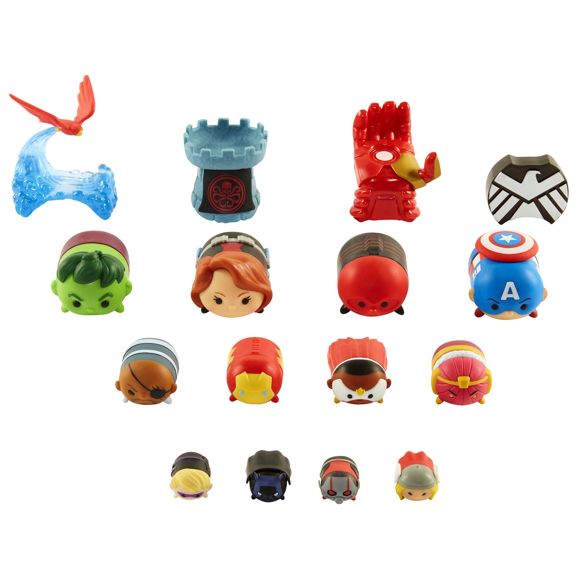 Tsum Tsum Marvel Avengers Figure Gift Set, 12 Piece Set, Mini Figures