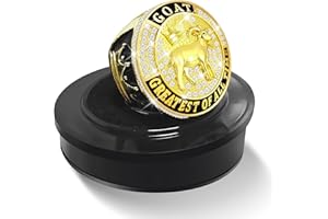 Tkifoda Championship Ring Trophy Award Prize Medal Gift Trophy Ring with Neck Chain and Acrylic Display Stand