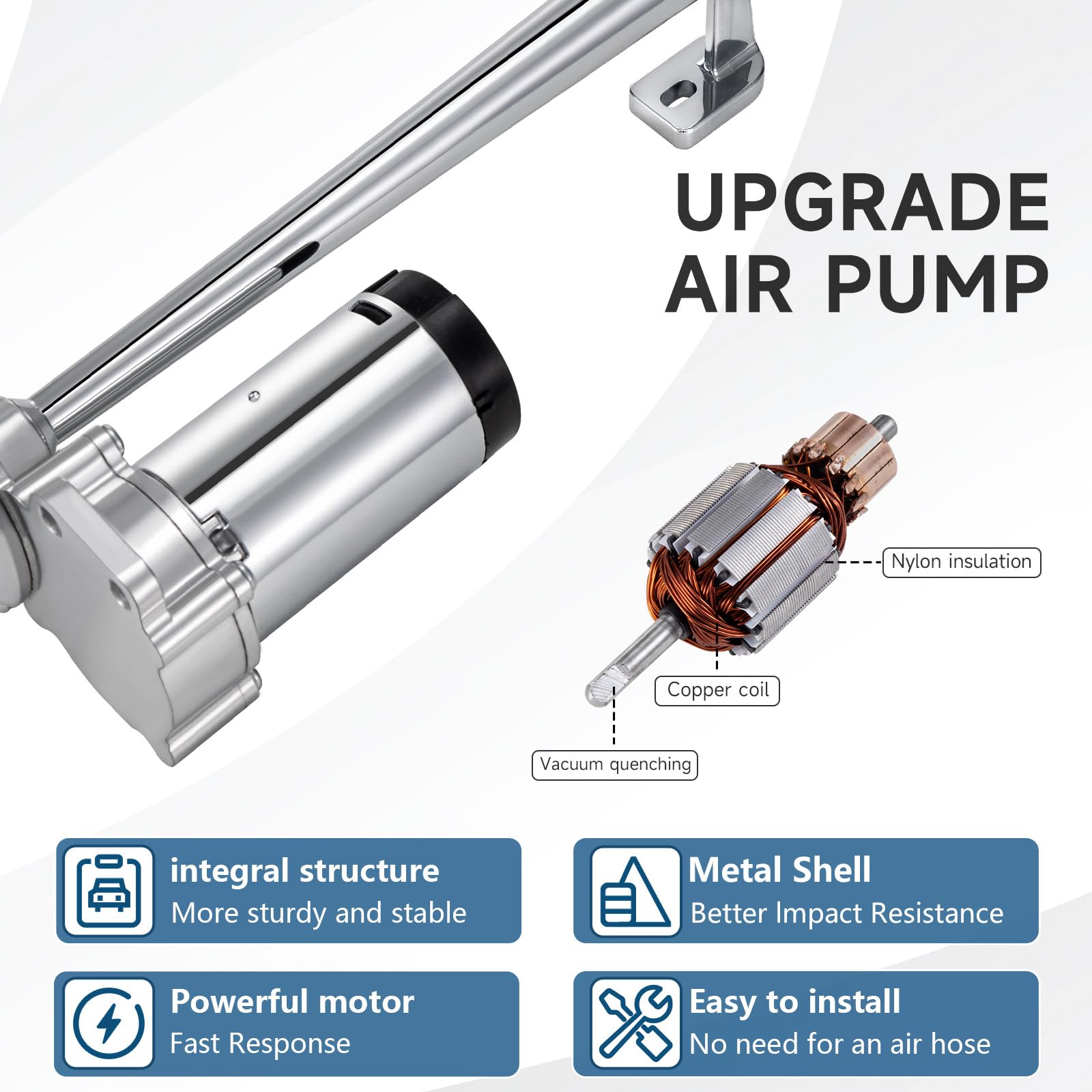 BANHAO Air Horn for Truck Boats Cars 12V 150db Super Loud Truck Train Horns Kit with Air Compressor Single Trumpet car horn for Vehicles SUV Train Pickup