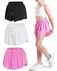 KEREDA Girls Flowy Shorts,Butterfly Shorts for Teen