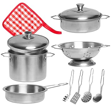 Play Pots and Pans Set for Kids - Pretend Cooking Toys for Kids Kitchen